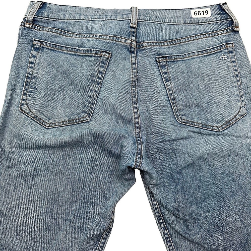 RAG & BONE Fit 2 Slim Fit Jeans Men 31x30 Double Up Blue Stretch Light Wash USA